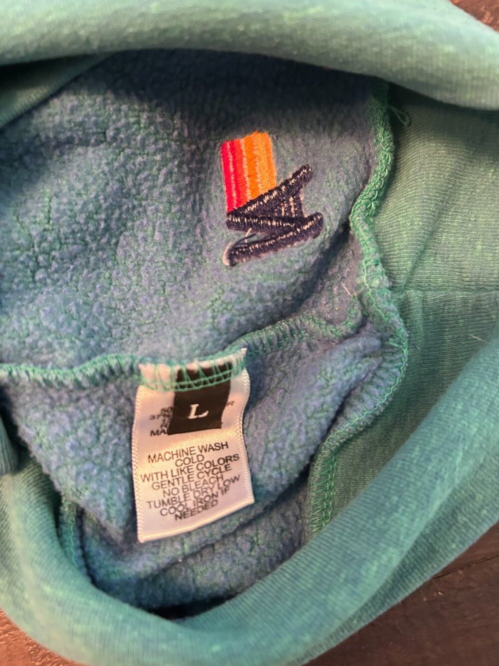 Aviator Nation Ombré Crewneck Sweatshirt with Rainbow patch - Picture 4 of 4